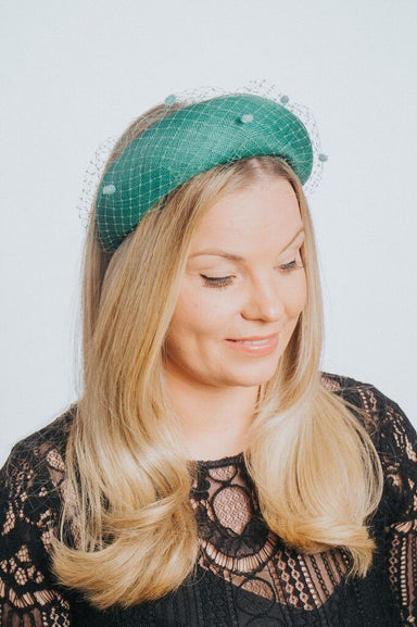 Emerald Green Net Headband Fascinator - Franklins