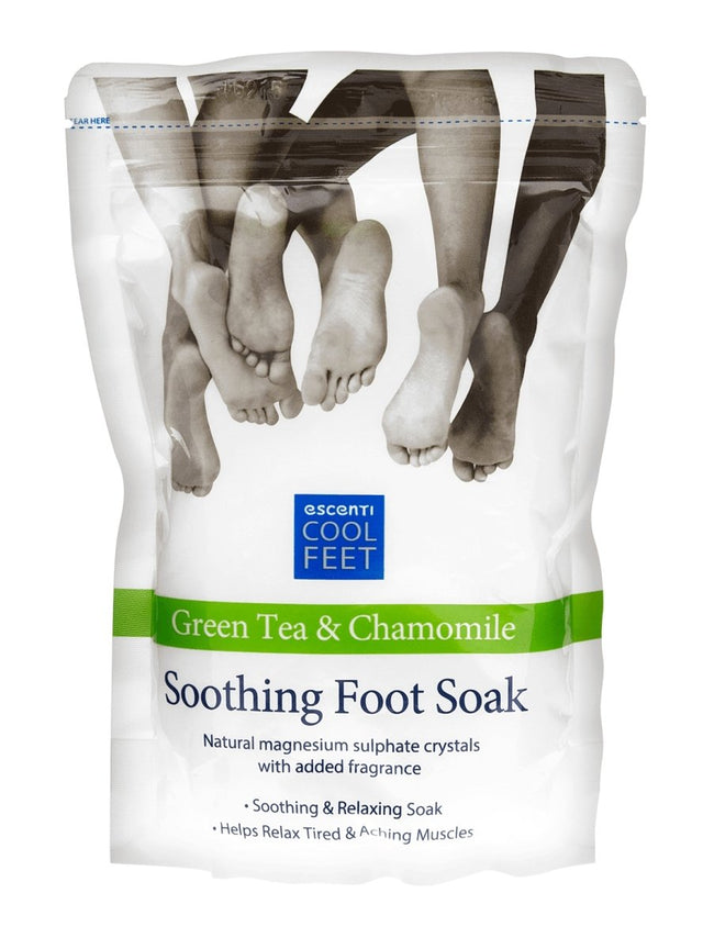 Escenti Cool Feet Green Tea & Chamomile Soothing Foot Soak Crystals 450g - Franklins