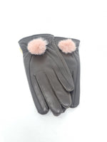 Fabric Fur Pom Pom Gloves - Franklins