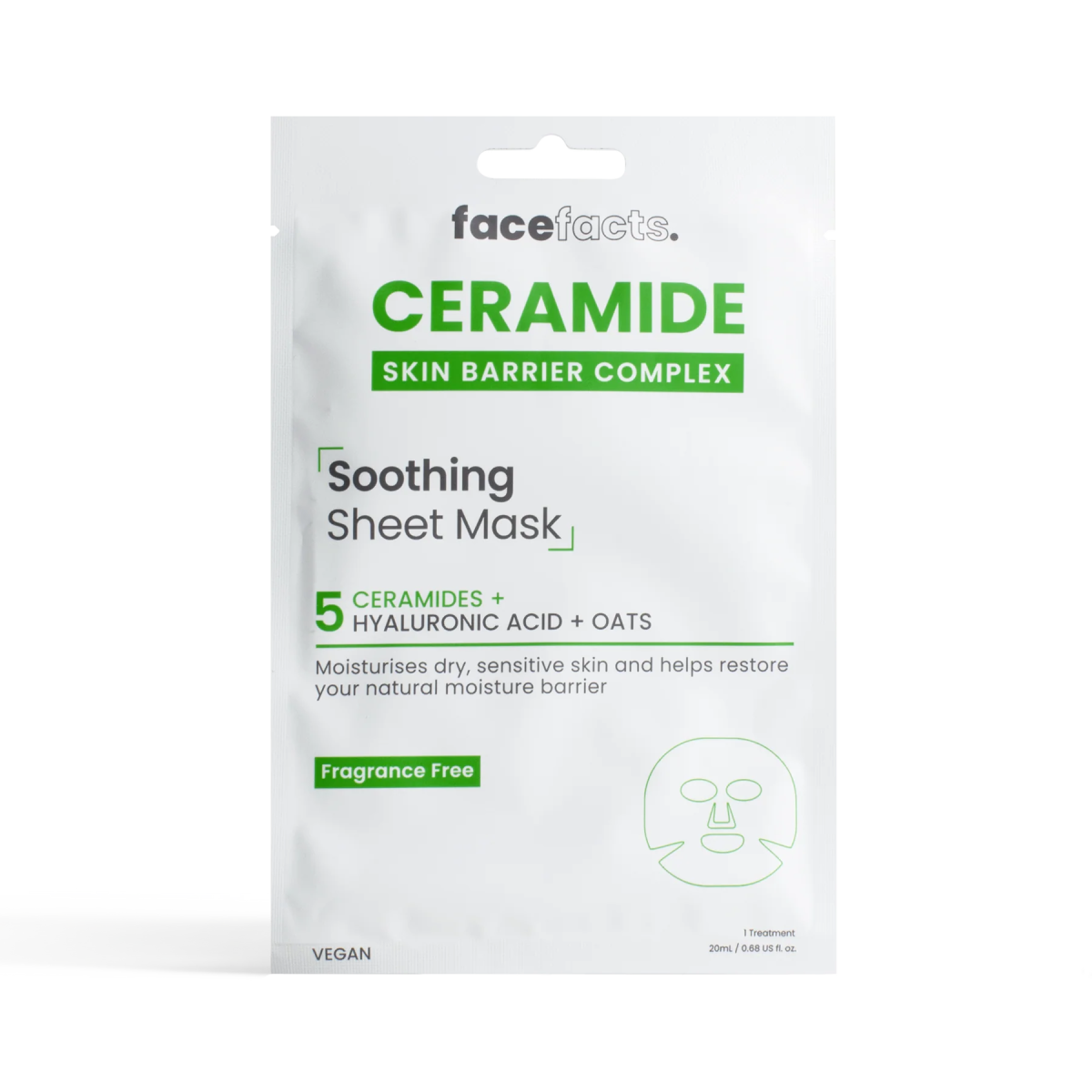 Face Facts Ceramide Soothing Sheet Mask - Franklins