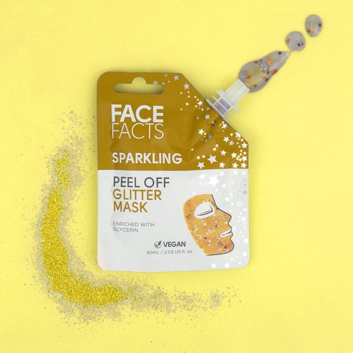 Face Facts Sparkling Peel Off Glitter Mask Gold - Franklins
