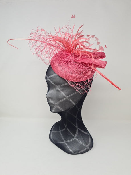 Flamingo Pink Net Fascinator - Franklins