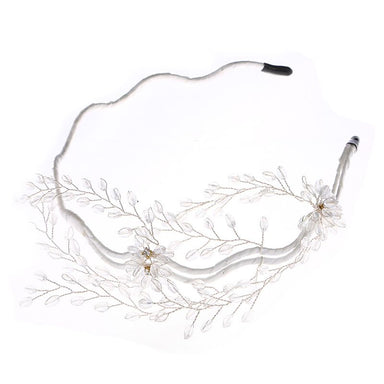 Floral Clear Crystal Jewelled Hairband - Franklins