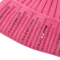 Fuchsia Pink Cable Knit Pom Pom Hat - Franklins