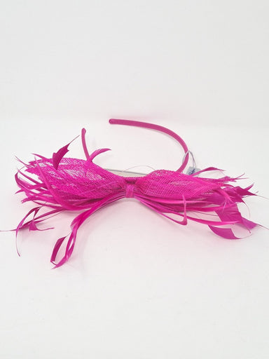 Fuchsia Pink Feather Fascinator - Franklins