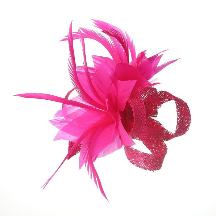 Fuchsia Pink Feather Slide Hair Clip - Franklins