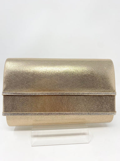 Glamour Alanis Gold Diamante Box Clutch Bag - Franklins