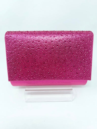 Glamour Ava Fuchsia Pink Diamante Box Clutch Bag - Franklins