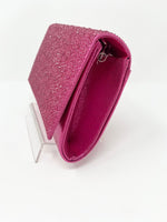 Glamour Ava Fuchsia Pink Diamante Box Clutch Bag - Franklins