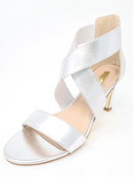 Glamour Everly Silver Heel Sandals - Franklins