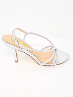 Glamour Sally Silver Heel Sandals - Franklins