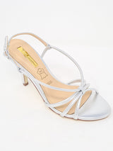 Glamour Sally Silver Heel Sandals - Franklins