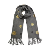 Gold Circle Print Super Soft Luxury Blanket Scarf - Franklins