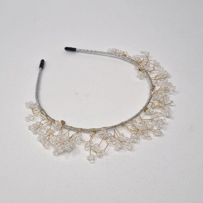 Gold Clear Crystal Jewelled Hairband - Franklins