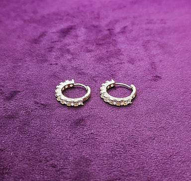 Gold Diamanté Hoop Earrings - Franklins