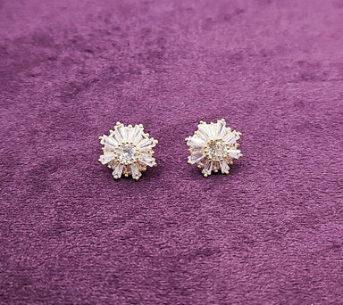 Gold Diamanté Stud Earrings - Franklins