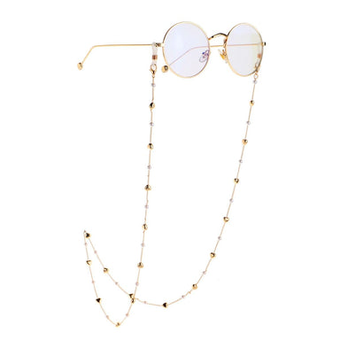 Gold Heart Studded Sunglasses Chain - Franklins