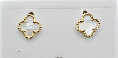 Gold Pearlised Stud Earrings - Franklins