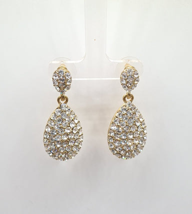 Golden Teardrop Crystal Earrings - Franklins