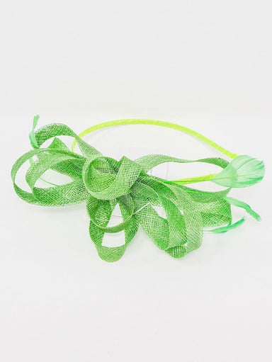 Green Bow Feather Hairband Fascinator - Franklins