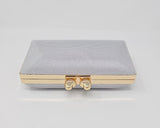 Grey Silver Knit Clutch Bag - Franklins