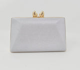 Grey Silver Knit Clutch Bag - Franklins