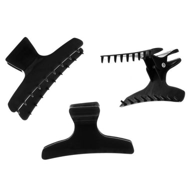 Hair Tools Butterfly Clamps Large Black 12 Pack - Franklins