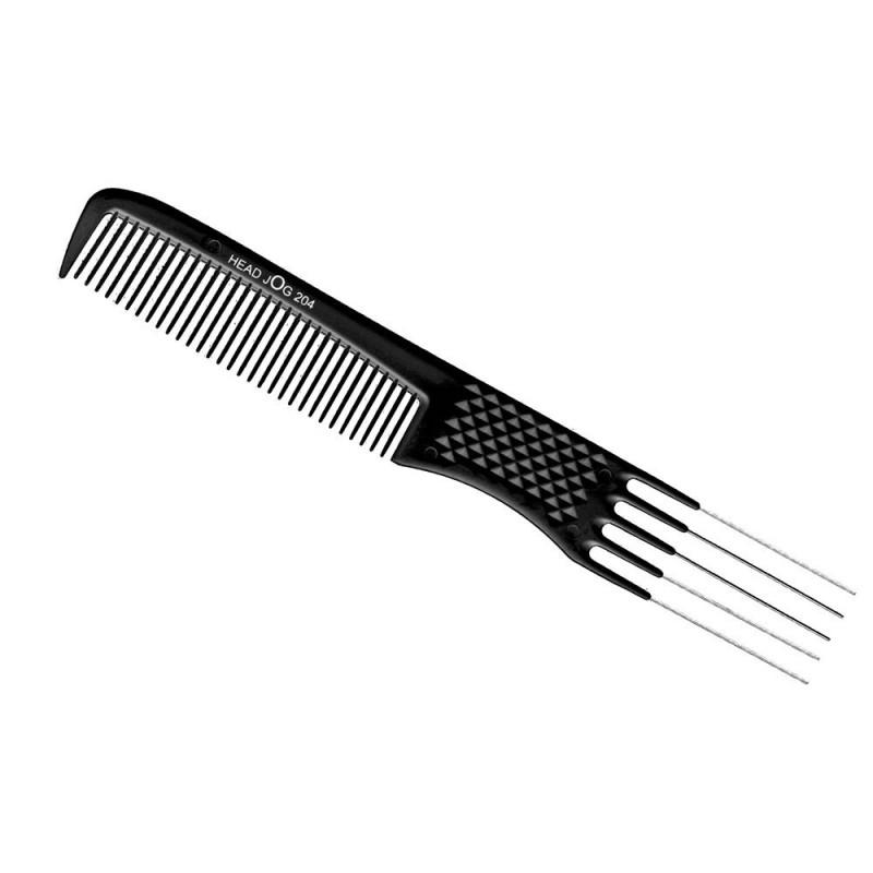 Head Jog 204 Black Metal Pin Comb - Franklins