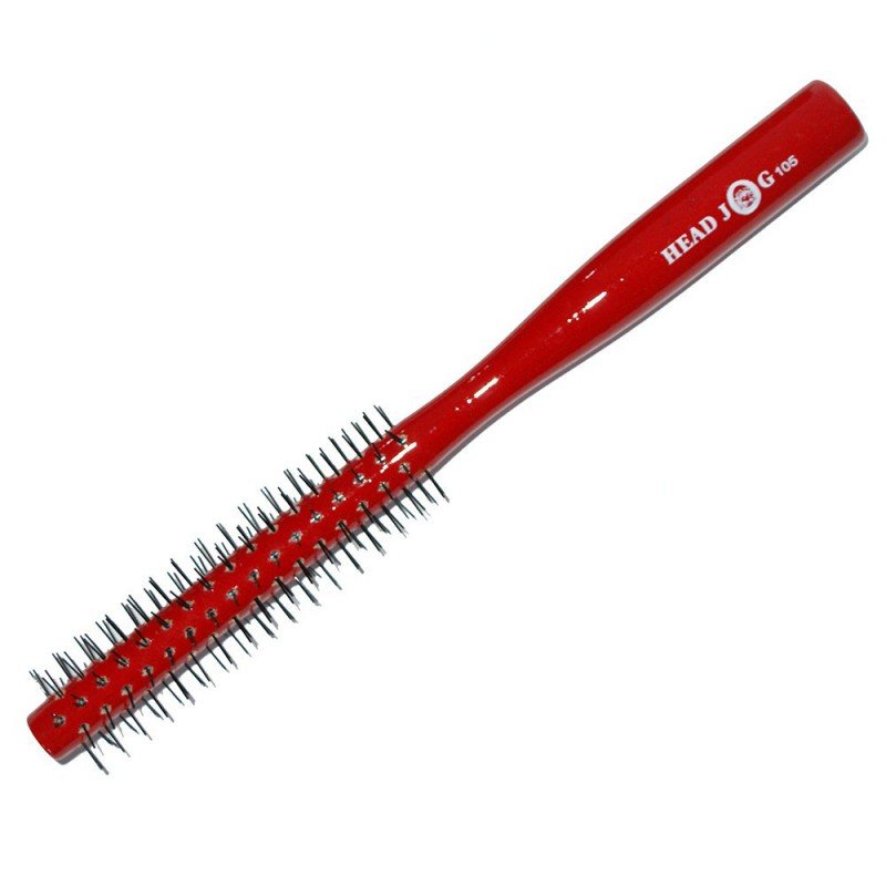 Head Jog Red Lacquer Wooden Radial Brush - Franklins