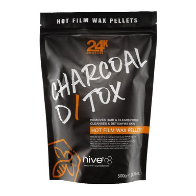 Hive 24K Collection Charcoal D/Tox Hot Film Wax Pellets 500g - Franklins