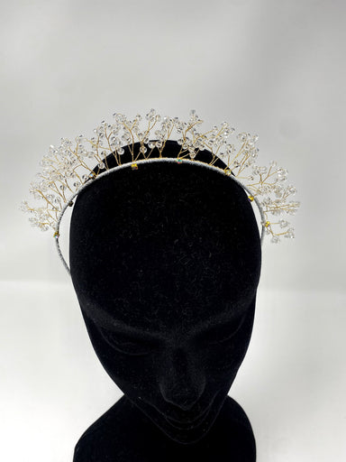Gold Clear Crystal Jewelled Hairband