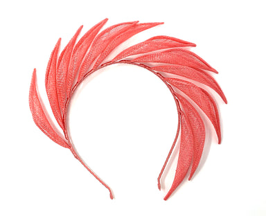 Tangerine Coral Petal Crown Hairband Fascinator