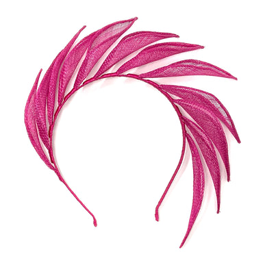 Magenta Pink Petal Crown Hairband Fascinator