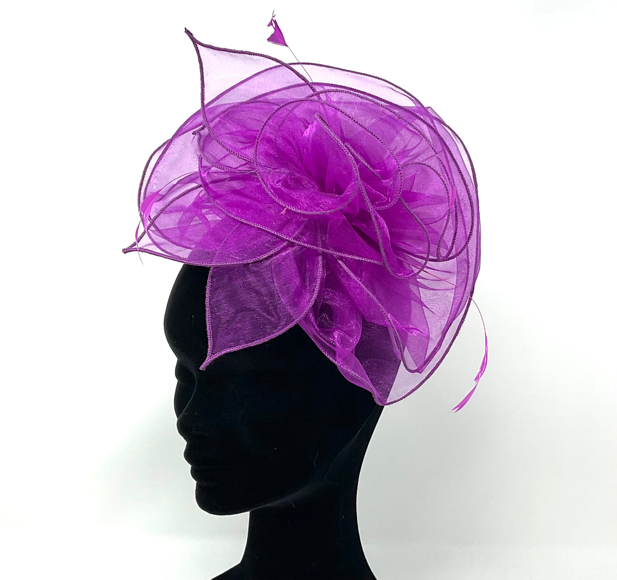 Purple Shimmer Organza Fascinator