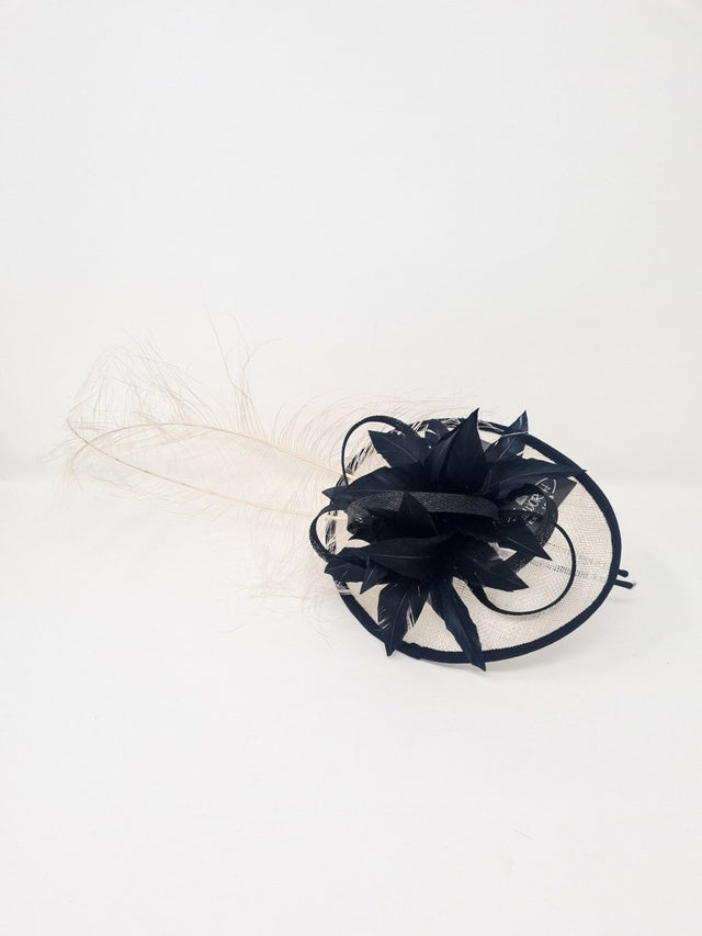 Ivory & Black Hairband Fascinator - Franklins