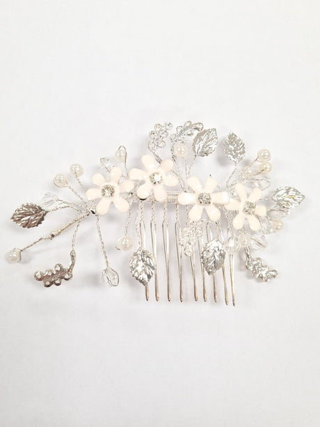 Ivory Daisy Petal Hair Comb - Franklins