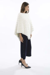 Ivory Faux Fur Poncho - Franklins