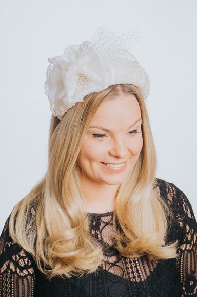 Ivory 'Royal' Woven Dress Hairband Fascinator - Franklins