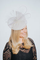 Ivory Silver Fascinator With Net Detail - Franklins