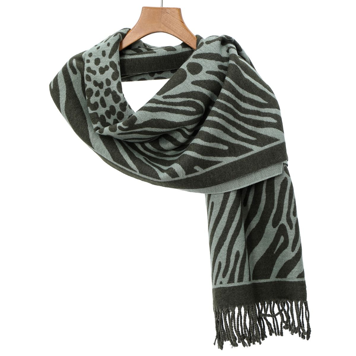 Ivy Green Animal Printed Pashmina Scarf - Franklins