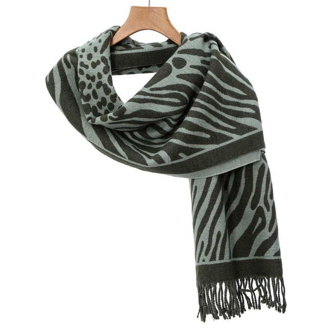 Ivy Green Animal Printed Pashmina Scarf - Franklins