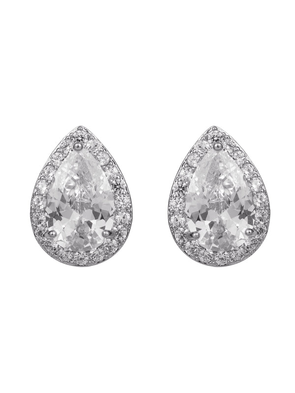 Karen Sampson Cubic Zirconia Pear Shaped Stud Earrings - Franklins