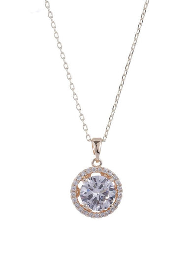 Karen Sampson Gold Crystal Round Stone Necklace - Franklins