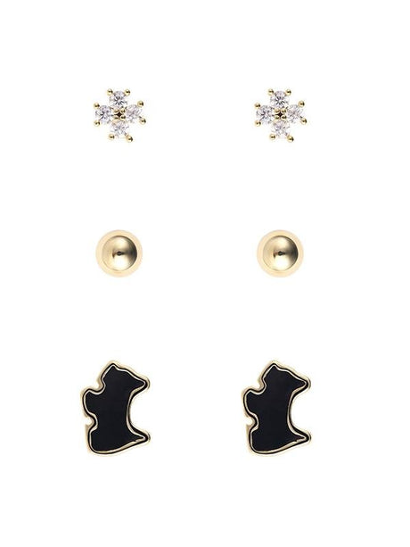 Karen Sampson Mini Gold Stud Earrings Trio Set - Franklins