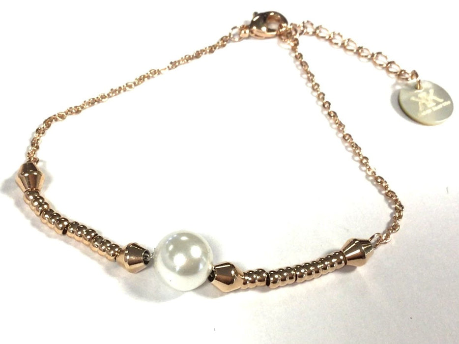 Karen Sampson Pearl Rose Gold Bracelet - Franklins