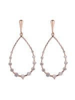 Karen Sampson Rose Gold Teardrop Diamanté Earrings - Franklins
