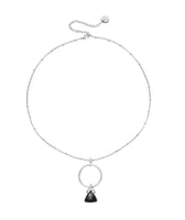 Karen Sampson Silver Black Quartz Pendant Necklace - Franklins