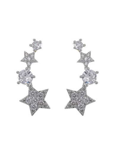 Karen Sampson Silver Star Drop Earrings - Franklins