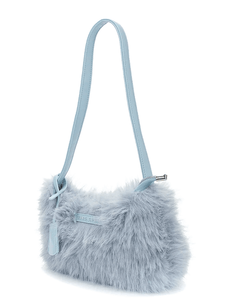 Keddo Couture Baby Blue Faux Fur Handbag - Franklins