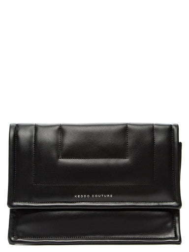 Keddo Couture Black Faux Leather Quilted Handbag - Franklins